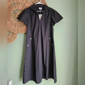 Holly Shae "Gretchen" 100% Cotton Oversized Button Detail Dress NWT